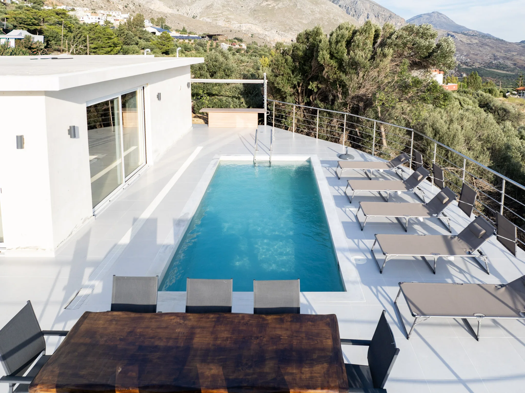 The Pool House with its private pool and loungers