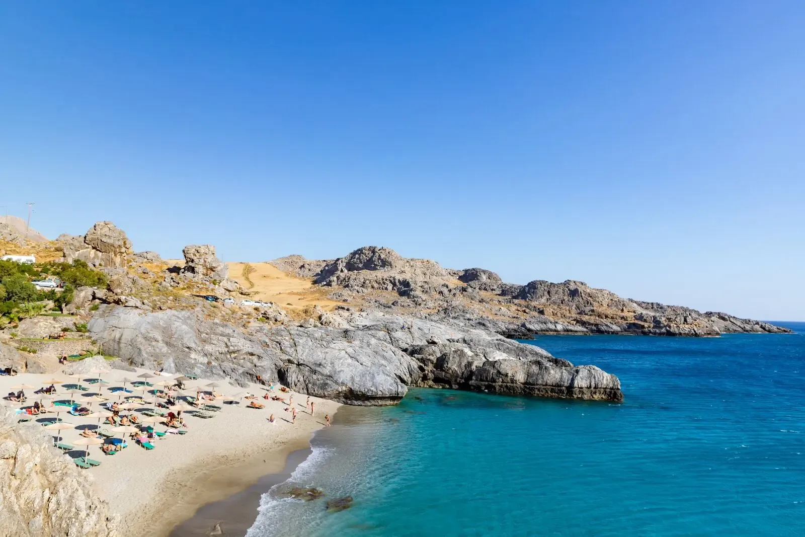 Ammoudi beach near Plakias, with clear turquoise water
